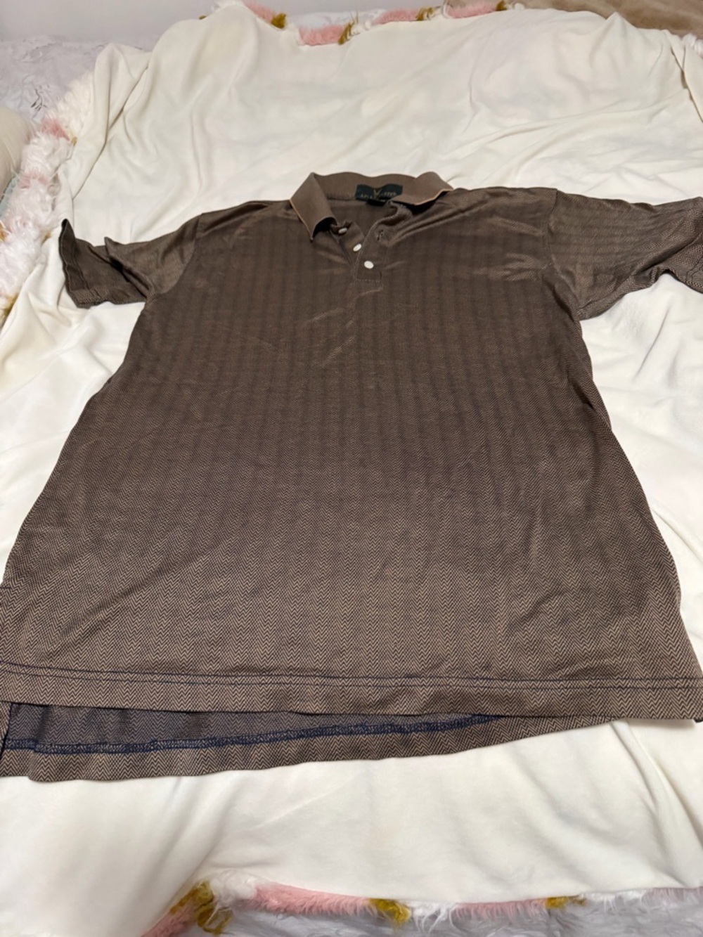 Lyle & Scott Men's Brown Polo Shirt - Classic Short Sleeve Large